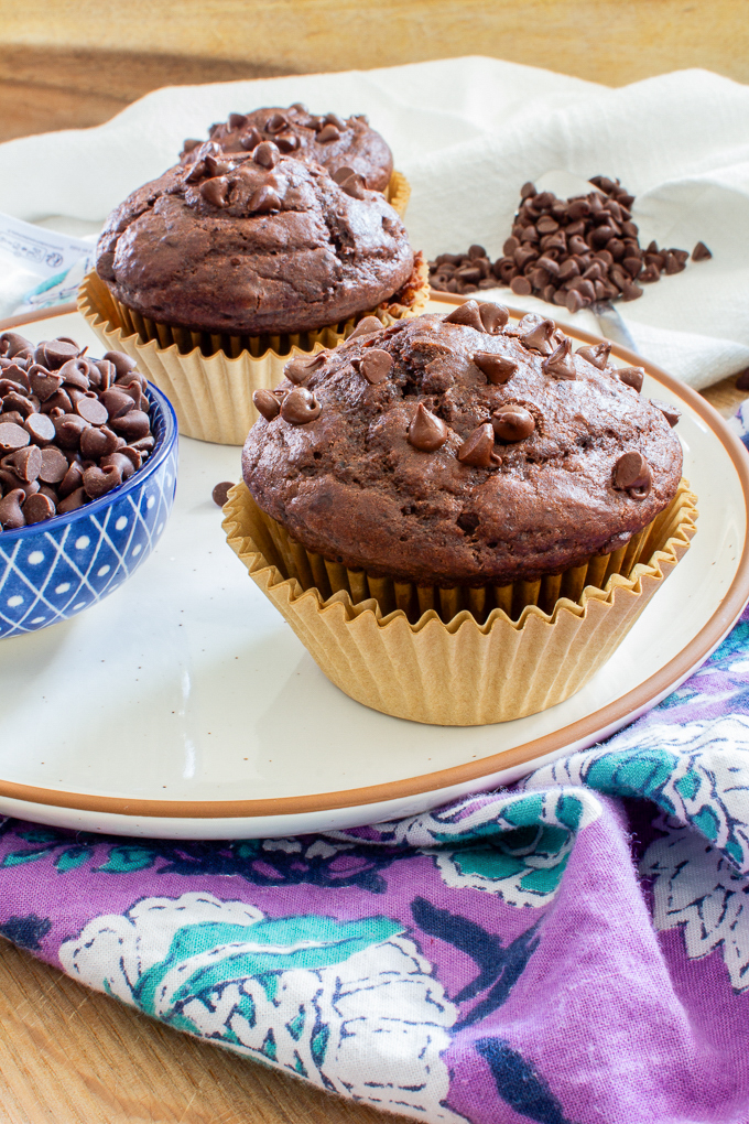greek yogurt chocolate muffins