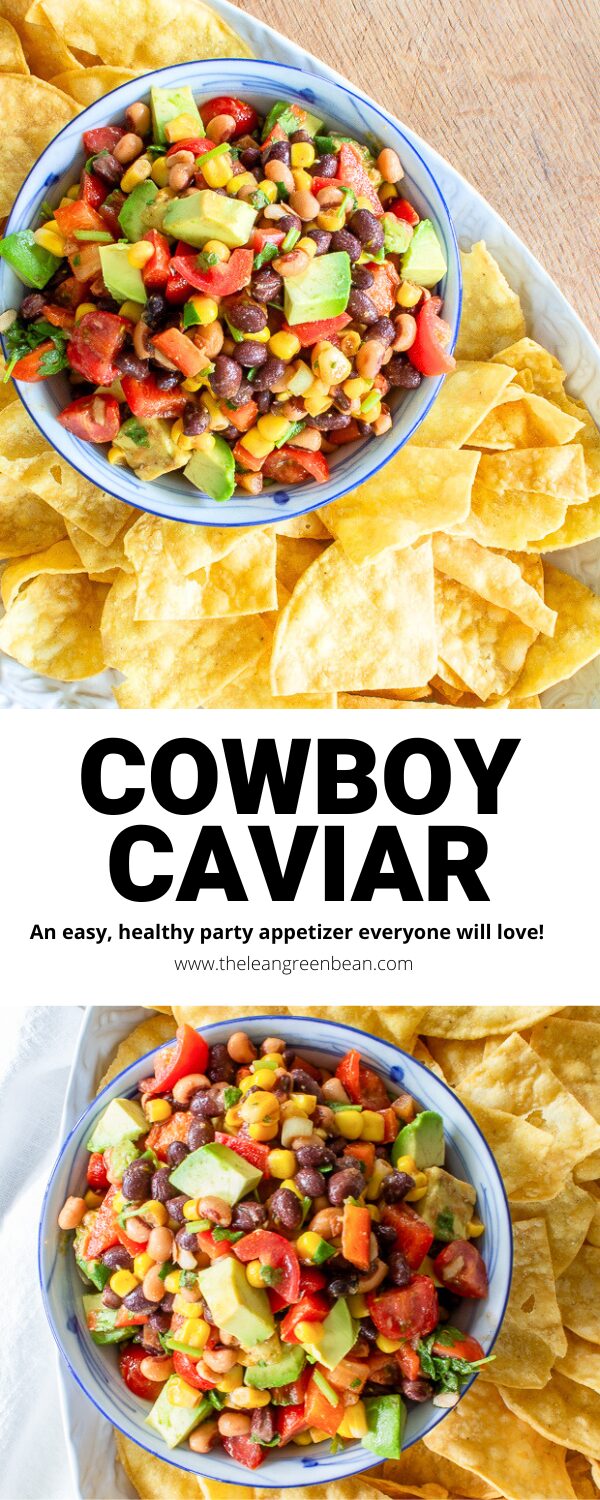 Learn how to make the best cowboy caviar recipe - a healthy, easy dip that's perfect for any occasion. Tastes great scooped with chips, added to tacos or served over chicken.