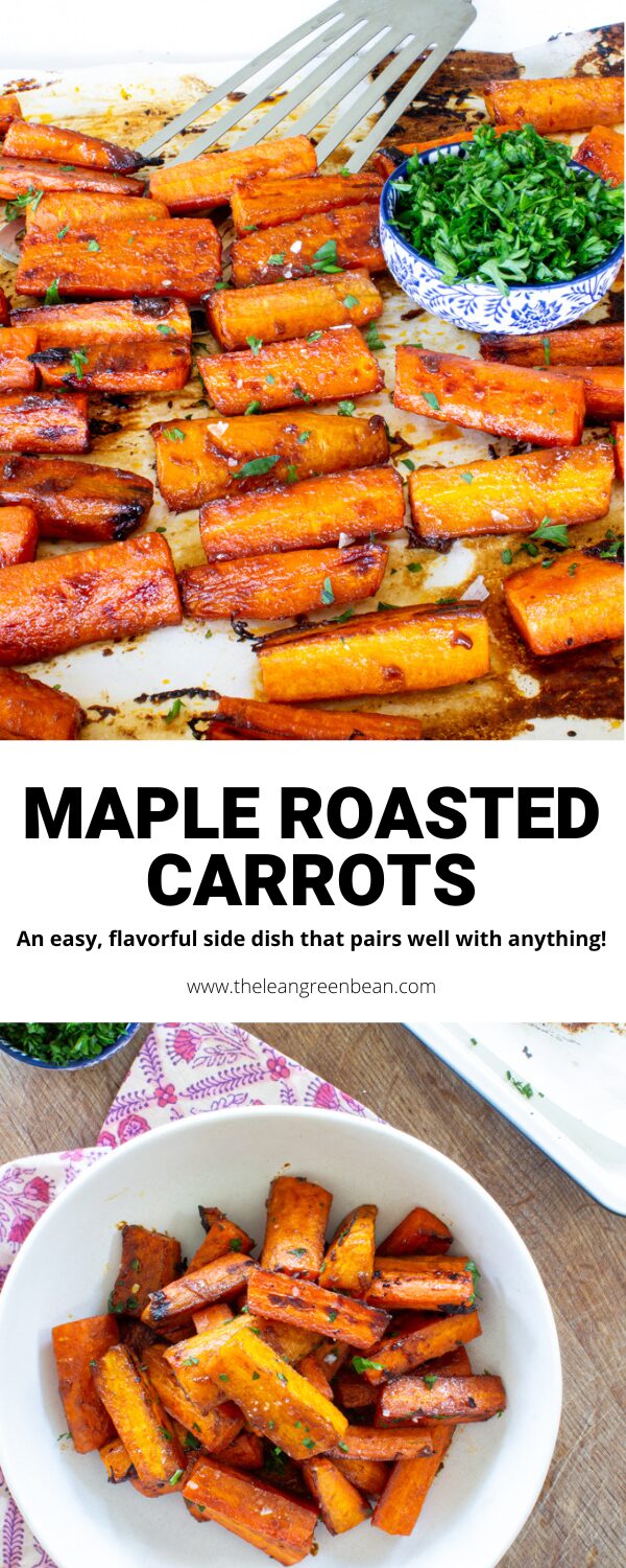 This maple glazed carrots recipe is a must-try for your next dinner side dish! Easy to make and full of flavor, they're sure to be a hit!
