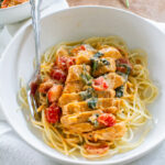creamy tomato sauce with chicken and pasta