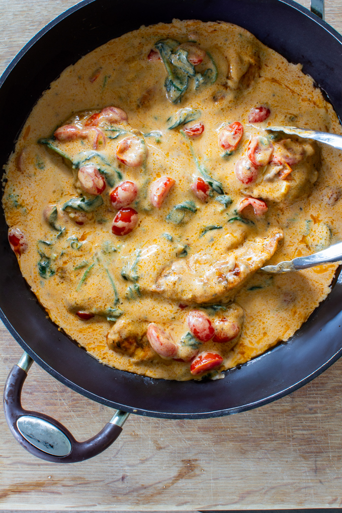 chicken in creamy tomato sauce