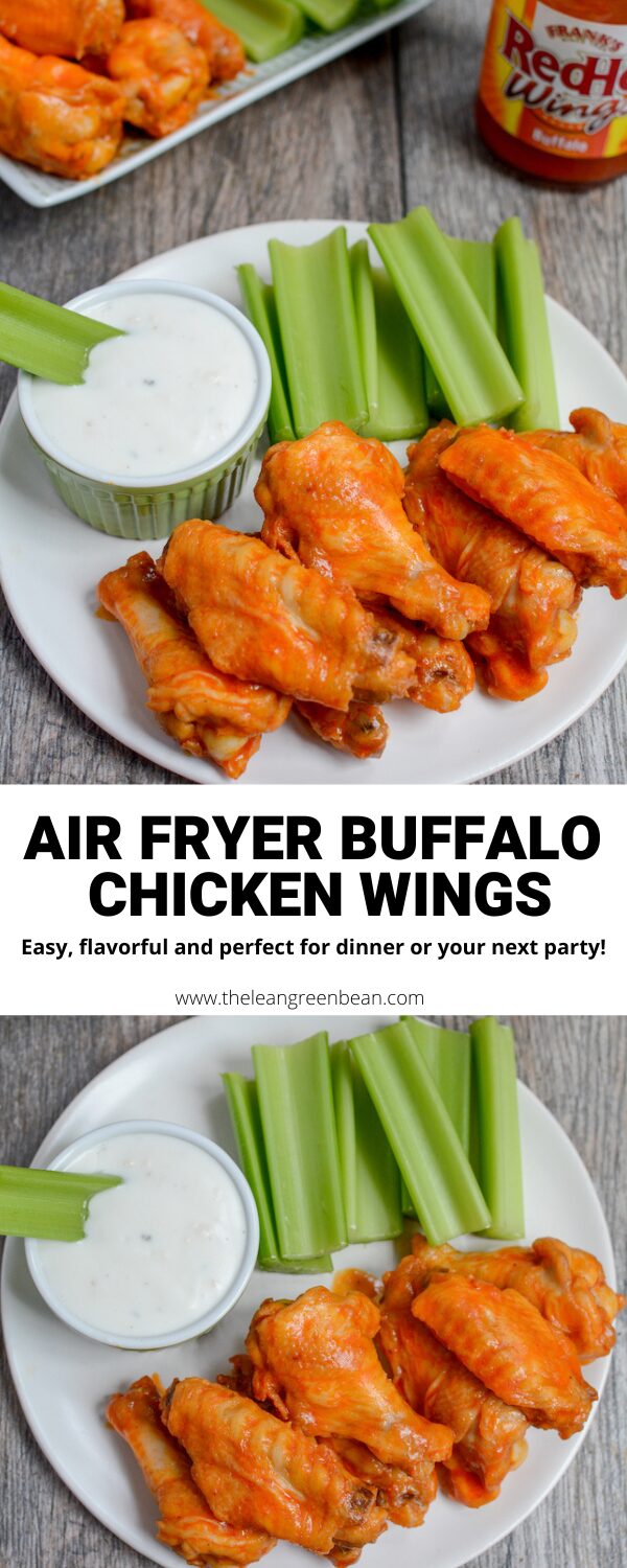This air fryer chicken wings recipe is quick, easy and flavorful. They're perfect for a weeknight dinner or a party appetizer and can be tossed in any sauce you like!