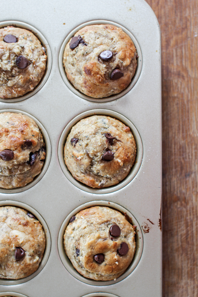 fluffy banana cottage cheese muffins