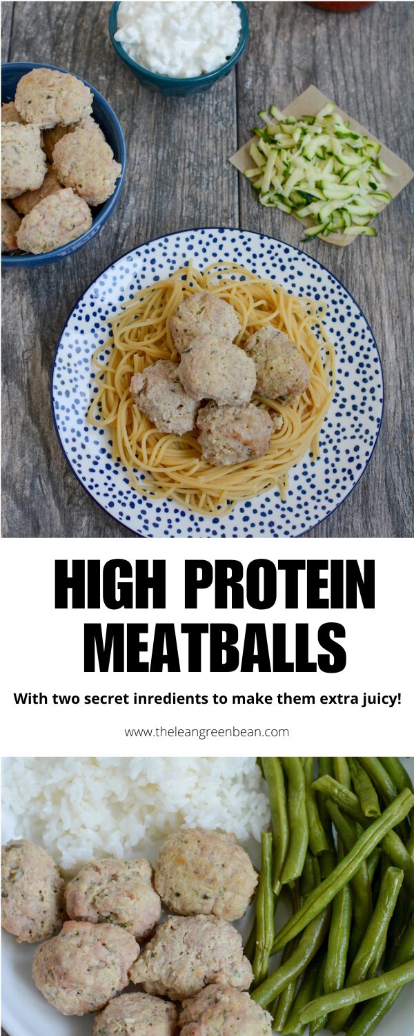 High Protein Turkey Meatballs 12 These high protein turkey meatballs are extra moist thanks to the cottage cheese and zucchini. Perfect for meal prep or to pair with your favorite pasta.